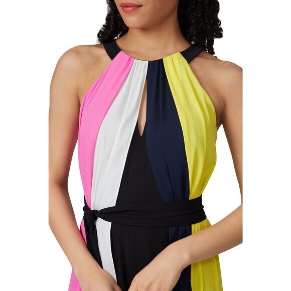 Great Jones Wide Leg Color Block Jumpsuit, Sleeveless, Pockets, size XS - Picture 3 of 8